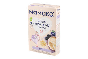Каша молочна суха для дітей від 6міс швидкорозчинна на козячому молоці вівсяна з чорносливом Мамако к/у 200г
