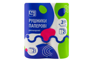 Рушник папер. Субота 2 шт. 2-х шар. Білий