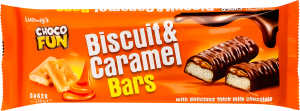 Набір батончиків Choco Fun Biscuit&Caramel мол шок