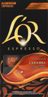 Кофе натуральный жареный молотый ароматизированный в капсулах Карамель Espresso L'OR к/у 52г