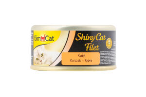 Корм консервированный для котов всех пород Цыпленок Filet Shiny Cat GimCat ж/б 70г
