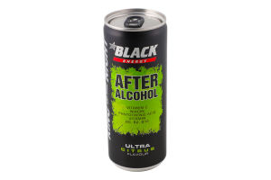 Напиток энергетический безалкогольный сильногазированный After alcohol King of the Night Black Energy ж/б 250мл