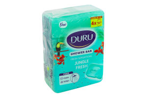Мило косметичне для душу Свіжість джунглів Свіжі відчуття Duru 4х150г