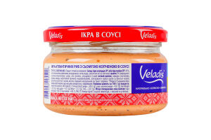 Ікра атлантичних риб з сьомгою копченою в соусі Veladis c/б 160г
