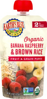 Earth's Best Organic Banana Raspberry & Brown Rice Fruit & Grain Puree