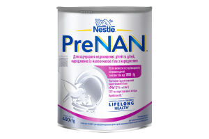 Смесь сухая для питания недоношенных детей и детей родившихся с малой массой тела при рождении Pre NAN ж/б 400г