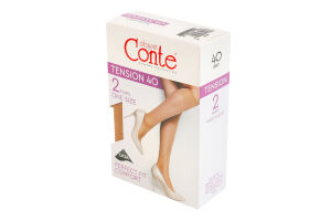 Напівпанчохи жіночі Conte elegant Tension 40den 23-25 natural 2пари