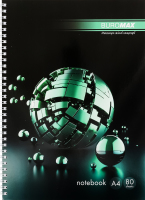 Зошит Сфера А4 клітинка на пружині картонна обкладинка 80аркушів BM.24452101 Buromax