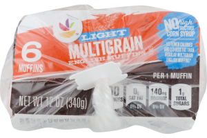 Ahold Light Multigrain English Muffins - 6 CT