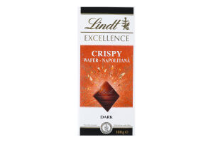 Шоколад темний з хрустким печивом Excellence Lindt к/у 100г