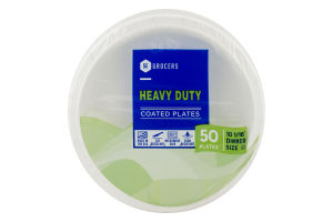 SE Grocers Coated Plates 10 1/16" Dinner Size Heavy Duty - 50 CT
