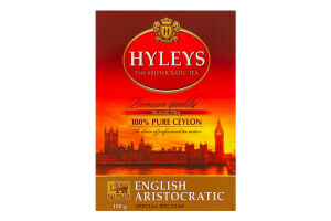 Чай черный байховый цейлонский цельнолистовой Английский аристократический Hyleys к/у 100г