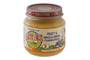 Earth's Best Organic Fruit & Whole Grain Combinations Stage 2 Peach Oatmeal Banana