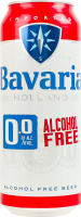 Пиво 0.5л 0% безалкогольное светлое фильтрованное пастеризованное Bavaria ж/б
