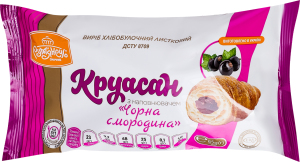 Круассан с наполнителем вкусо-ароматическим Черная смородина Рум'янець м/у 65г
