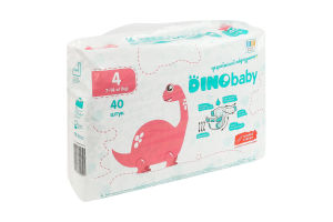 Підгузники для дітей 7-14кг 4 Dinobaby 40шт