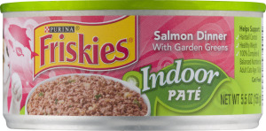Purina Friskies Indoor Pate Cat Food Salmon Dinner with Garden Greens