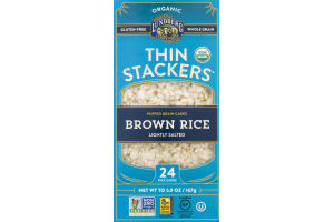 Lundberg Family Farms Thin Stackers Puffed Grain Cakes Brown Rice Lightly Salted - 24 CT