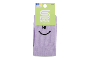 Шкарпетки підл Premier socks Hi-Bye св.бузк р23-25