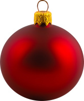 Куля новорічна червона скло 6см Галімпекс