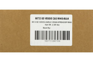 GO VEGGIE Chive & Garlic Vegan Spread/Dip Minis - 30 CT