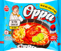 Лапша быстрого приготовления со вкусом остро-кислых креветок Oppa Otoki м/у 65г