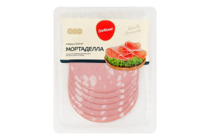 Ковбаса нарізка варена Мортаделла Глобино в/с лоток 105г