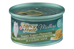 Fancy Feast Medleys Gourmet Cat Food Tender Turkey Primavera in a Classic Sauce