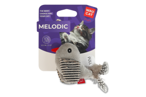 Игрушка для котов со звуковым чипом 130мм №7513 Птица Melodic Fun WauCat 1шт