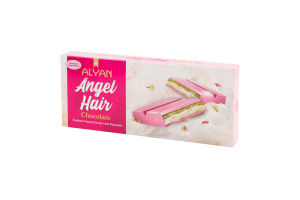Шоколад розовый с кремом фисташки и турецкой халвой Angel hair Alyan к/у 160г