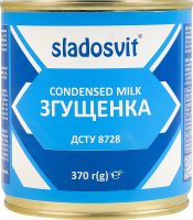 Продукт пищевой сгущенный 8% с молоком Sladosvit ж/б 370г