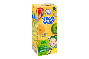 Сок для детей от 8мес восстановленный стерилизованный яблочно-манговый Чудо-Чадо т/п 200мл