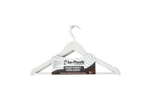 Вішак д/одягу пластик з нарізами 3шт 50617 BMG House