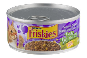 Purina Friskies Tasty Treasures Cat Food Turkey & Chicken Dinner With Cheese Pate