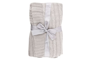 Плед темно-серый вязаный 100% хлопок 90х150см №FHF230220M03 Ningbo Union Point Imp&Exp Co. Ltd 1шт