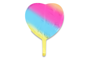 Кулька фольгована Сердце 9" без малюнка в асортименті Флексметал