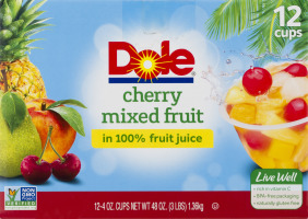 Dole Cherry Mixed Fruit in 100% Fruit Juice - 12 CT