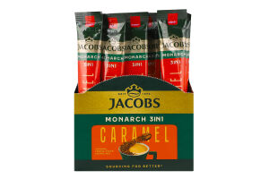 Напиток кофейный растворимый со вкусом карамели 3в1 Monarch Jacobs м/у 15г