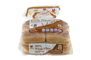 Ahold Whole Wheat Hamburger Rolls - 8 CT