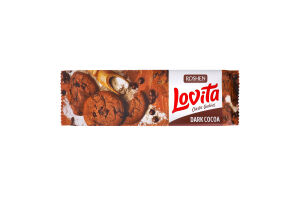 Печенье сдобное с какао и кусочками глазури Lovita Classic Cookies Roshen м/у 150г