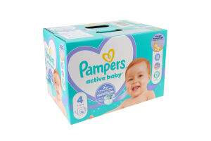 Подгузники для детей 9-14кг 4 Active Baby Pampers 76шт