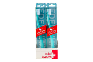 Щетка зубная отбеливающая средней жесткости Whitening Edel+White 1шт