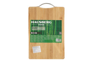 Дошка кухонна бамбук 34х24х1.8см №HB-H616 Home Hausberg 1шт
