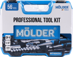 Набір інструментів Molder 1/4\" в кейс 56шт MT60056