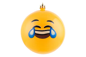 Прикраса ялинкова Куля Смайлик 100мм 31090