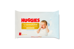 Серветки вологі дитячі Sensitive Extra care Huggies 48шт
