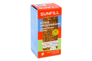 Хлебцы с изюмом и семенами льна Детские SunFill к/у 100г