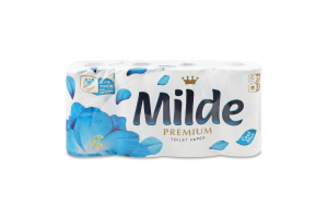 Туал. папір Milde 8 шт. Преміум Cool Blue 3-шар. И393 (Болгарія)