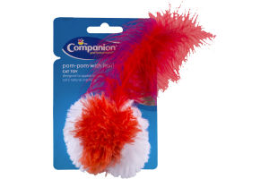Companion Pom-Pom with Feather Cat Toy