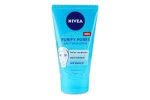 Гель-скраб для умывания ежедневный Очистка пор SOS Nivea 150мл
